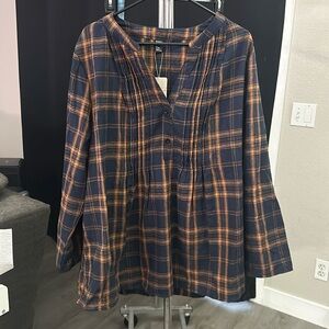 Plaid Printed Pullover shirt